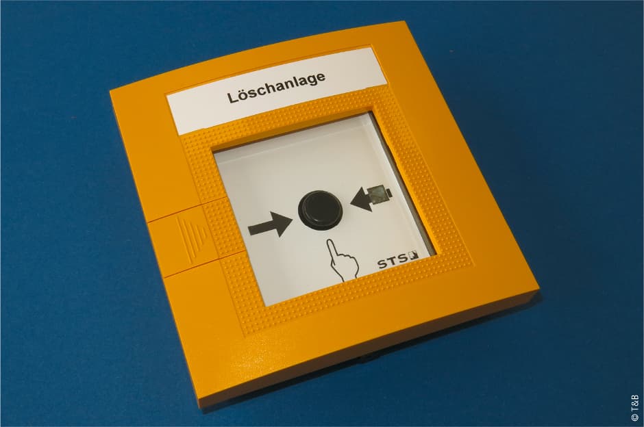 Handmelder zur manuellen Auslösung der Löschanlage