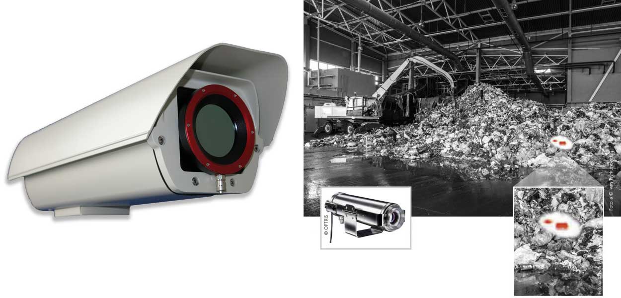 Die Thermographiebilder werden mit einer Schwarz-Weiß-Skala angezeigt. Dunkle Flächen stehen dabei für kalte Bereiche, helle Flächen für hohe Temperaturen. Bei Überschreitung voreingestellter Temperaturgrenzwerte im gescannten Bereich signalisiert die Software den Alarmzustand.